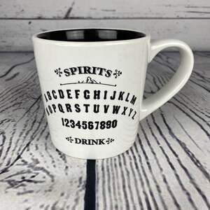 Magenta Spirits Ouija Board Ceramic Halloween Mug